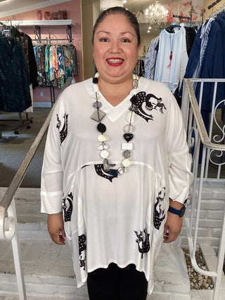V 2 PKT Tunic – TG White