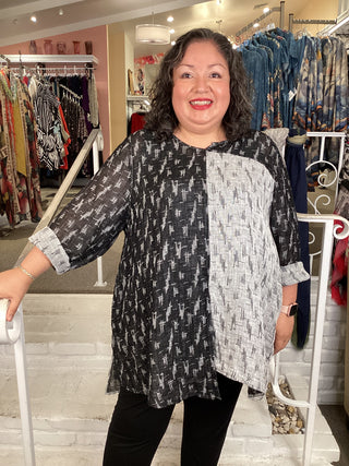 DOUBLE LAYERED TOP - BLACK