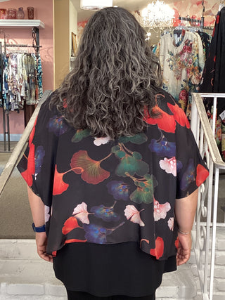 Silk Overlay Top - Noir