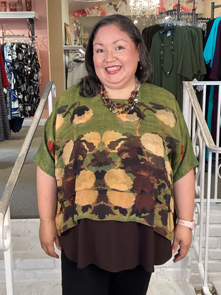 Silk Overlay Top - Heirloom