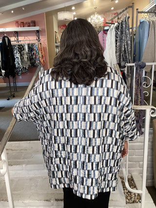 CRINK JACQUARD SHIRT-COOL BLUE