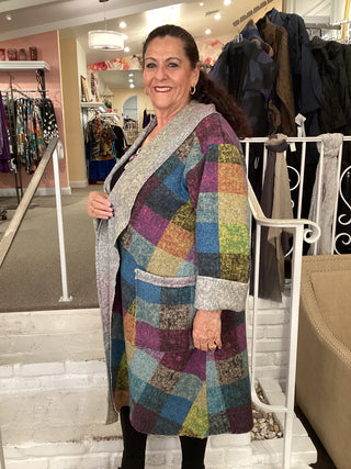 FUN PLAID BLUE JACKET