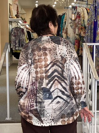 3/4 SLV BURNOUT TOP - NOMADIC