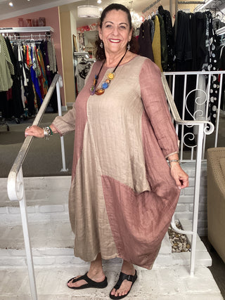GAUZE DRESS - C/L MAUVE