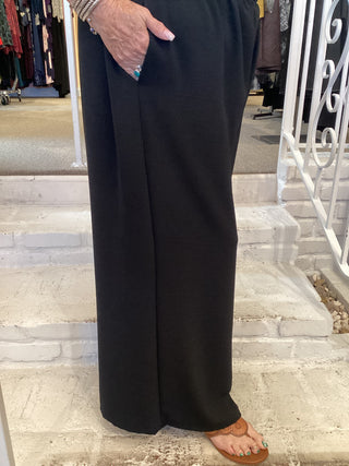 AIR FLOW WIDE LEG PANT - BLACK