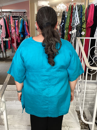 ARTIST LINEN TOP - BAHAMA