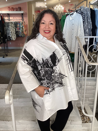PRINT SHIRT - WHITE