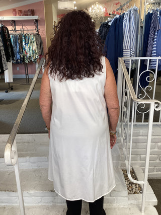 COTTON HI/LO TANK TUNIC- WHITE