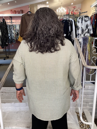 STRIPE SHIRT - OLIVE
