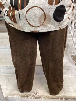 2 POCKET LANTERN PANT-CHOCOLAT