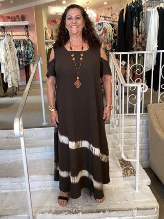 Dana Wave Dress - Espresso
