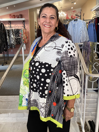 MIX MEDIA A ABSTRACT TOP/JKT