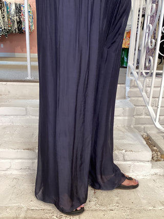 SATIN PANT - NAVY