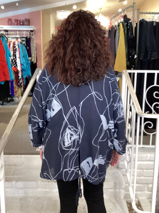 ABSTRACT HAND JKT/TUNIC - NAVY