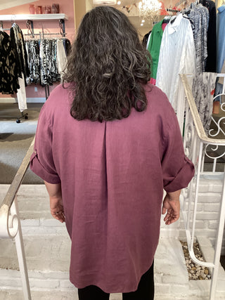 RUCHING S SHIRT - GREY LILAC