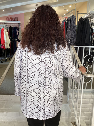 ZIP PERFECT TRAVEL SHIRT- B/W