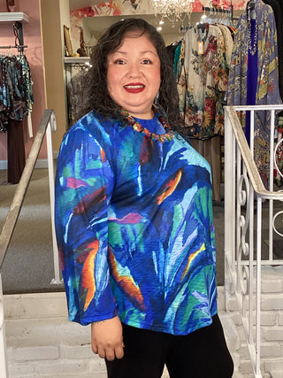 3/4 ROUND HEM TOP - CRESCENDO