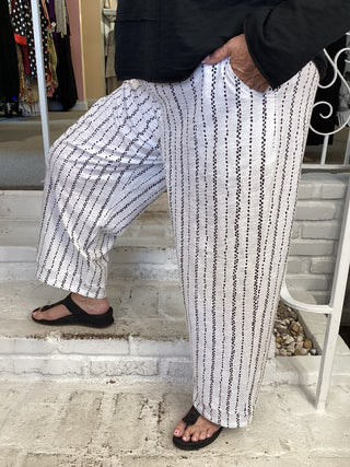 STRIPE J PKT FLOOD - WHITE