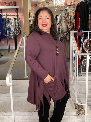 LASER HOODIE PULLOVER-BORDEAUX