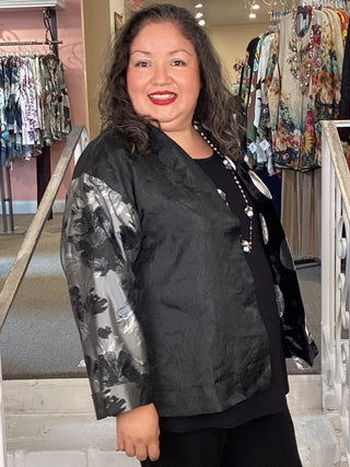 AJ731M Velvet Jacquard Jacket in Mix by Alembika