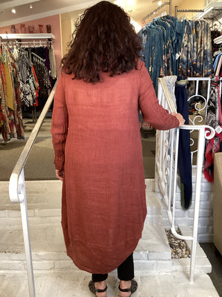 DRESS - RED CRINKLE