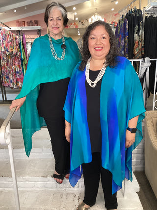 RUANA - GORGETTE SEAFOAM