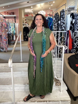 ORTENSIA DRESS - GREEN