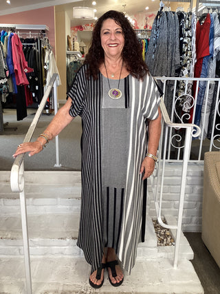 S/S Patch Dress - Black Combo