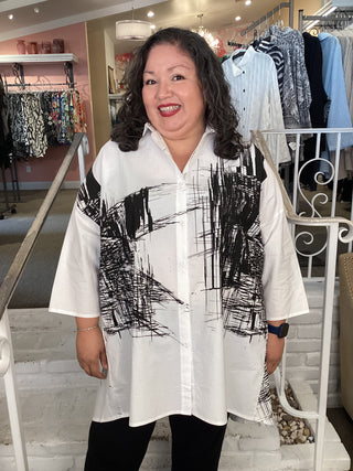 PRINT SHIRT - WHITE