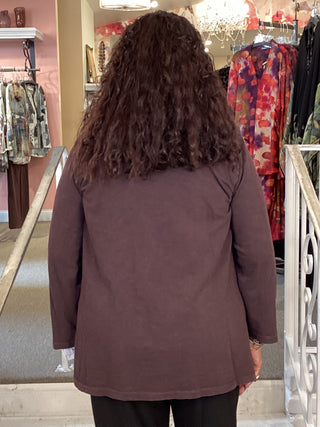 TUNIC WAVE POCKET - ESPRESSO