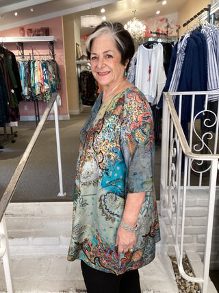TUNIC PLEAT BACK - MANDALA