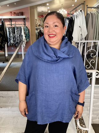 COWL TURTLE - DENIM