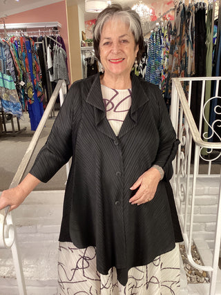 WIDE COAT - BLACK