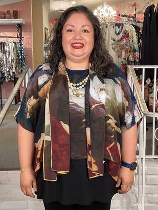 Silk Overlay Top - Meditation
