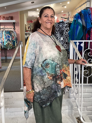 HI LO TUNIC TEE - BIRD & DOTS