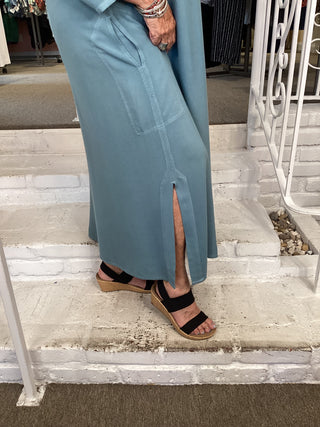 1267 3/4 Sleeve Maxi Dress - Deepsea