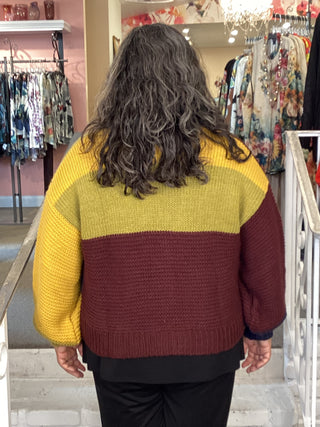 AS945H PATCH CARDIGAN - HONEY
