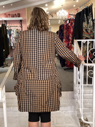 SJ224G GINGHAM TAFFETA JACKET
