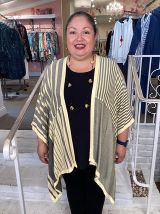Ruana - Lemon Stripe
