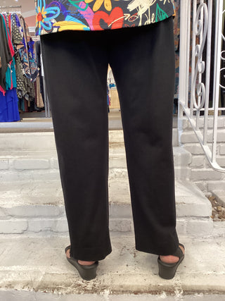 SLIM ANKLE POCKET PANT-JET BLK