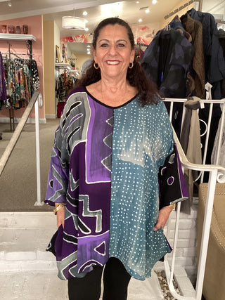 KIANA 3/4 TUNIC - PURP PRIMATI