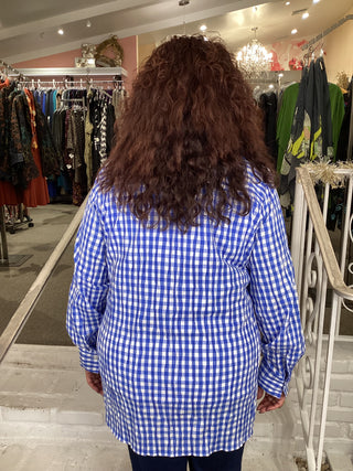 BLOUSE - CORNFLOWER CHECK