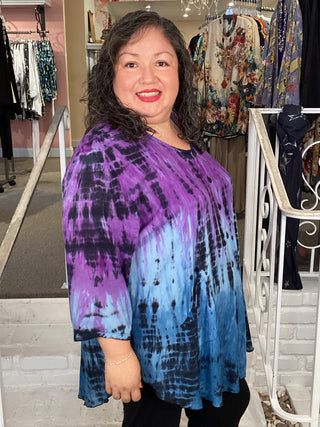 Aku Blouse - DD Purple/Indigo