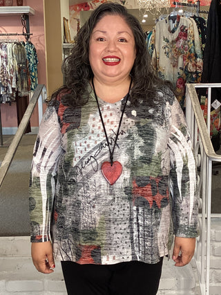 Hi-Low Burnout V Top - Polka Dot