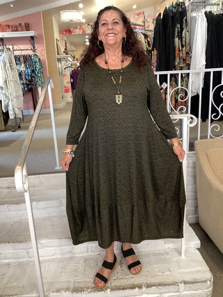 DEMI DRESS - LIME DASH