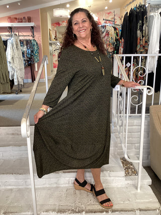 DEMI DRESS - LIME DASH