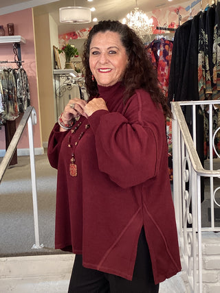 OVERSIZE SWEATER - WINE