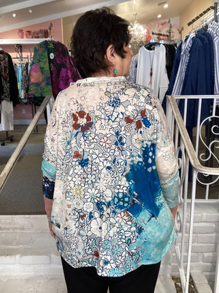 V L/S TEE - FLOWER A