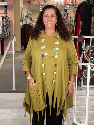 LASER HOODIE PULLOVER - OLIVE