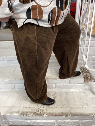 2 POCKET LANTERN PANT-CHOCOLAT
